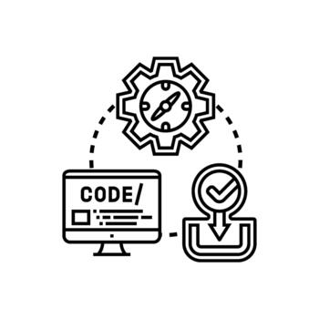 intuitivo mando consola concepto para estrella de guía software desarrollo vector