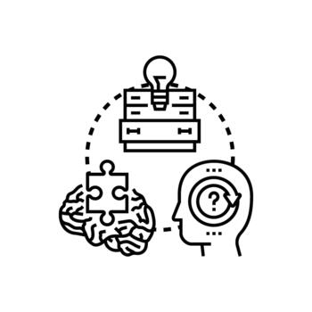 problema resolviendo mentalidad desarrollando creativo pensando proceso vector