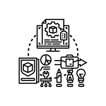 Prototype validation testing process for product development vector