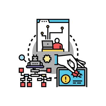 Software development bug testing and diagnostics process vector