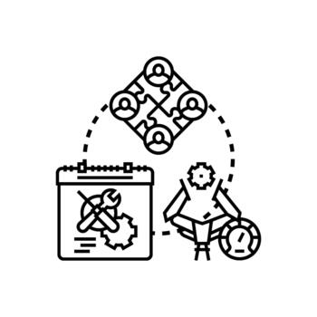 optimizando personal eficacia concepto vector