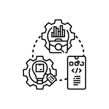 Application development evolution cycle illustration vector