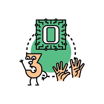 digital codificación dígitos concepto para pantalla desarrollo vector