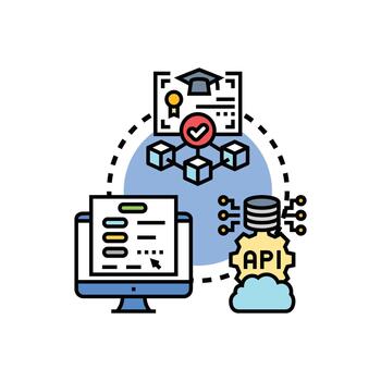 autenticado api seguridad implementar seguro datos administración vector