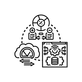 It infrastructure resource allocation optimizing cloud technology vector
