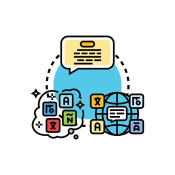 primero Generacion idioma desarrollando programación código concepto vector