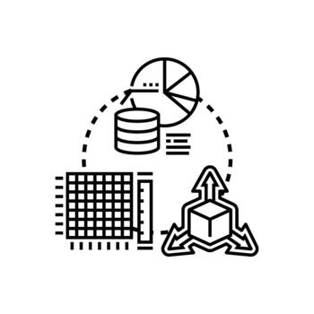 agrandar visualización datos grande análisis concepto vector