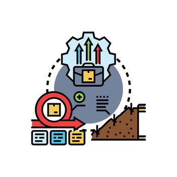 Practical solution concept developing business strategy process vector