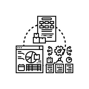 comerciante orientado modificación proceso analizando financiero datos vector
