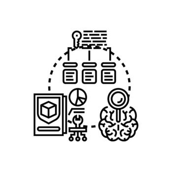 cerebro generando conceptos proceso desarrollando creativo ideas vector