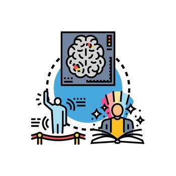 activo comprensión desarrollando conocimiento y aprendizaje mente vector