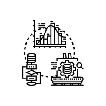 productor analítica datos con datos Procesando y visualización vector