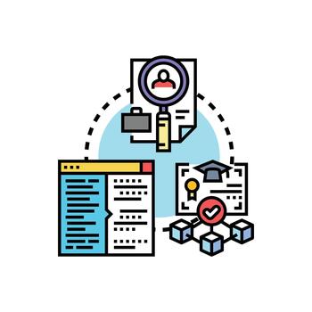 código integridad verificación completar proceso ilustración vector
