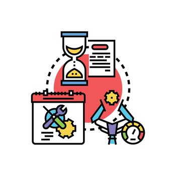 Collaborative project progress and efficient task management systems vector