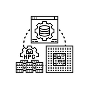 computadora procesador núcleo desarrollando alto actuación informática vector