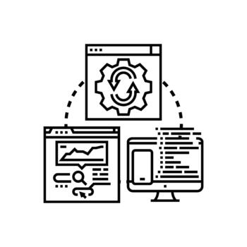 Progressive web applications developing responsive cross platform solution vector