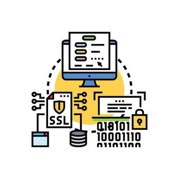 Authentication with https origin and data security vector