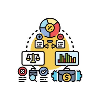Coding project workflow process development and analysis vector