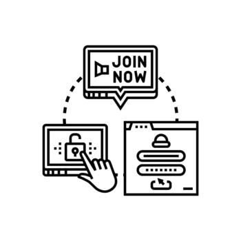 User authentication credentials access data security concept vector