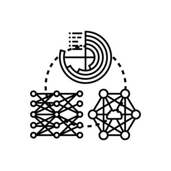 red inteligencia concepto desarrollando inteligente sistemas vector