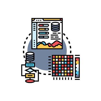 instante datos fluir visualización mostrando Procesando y analítica vector