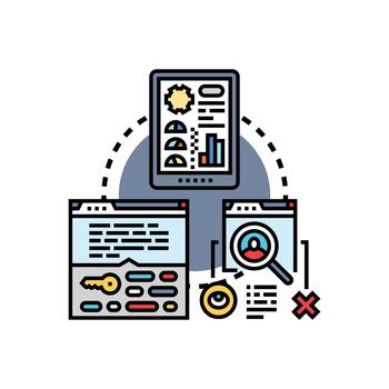 sitio web analítica tablero demostración datos mejoramiento proceso vector
