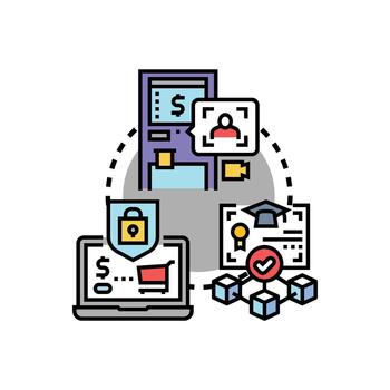 Risk based multi factor authentication concept vector