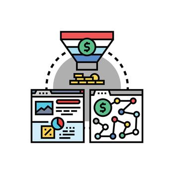 ventas embudo conversión Velocidad mejoramiento proceso analizando datos vector