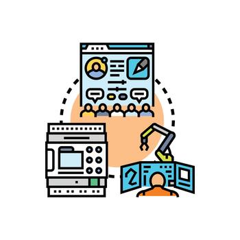 Command and control system operating digital interface vector