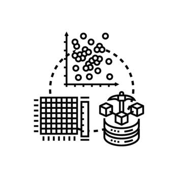 alto dimensional datos analizando datos minería concepto vector