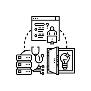Problem solving process finding business solution concept vector