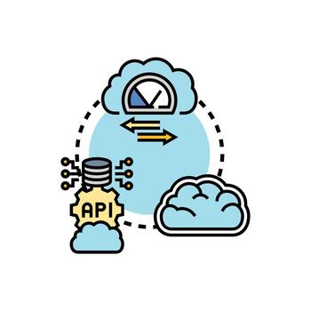 nube informática utilización Procesando con api integración vector