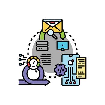 Software application performance testing lifecycle process vector