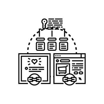 Web content organization planning developing structure vector