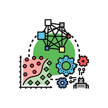 reconociendo datos con artificial inteligencia y máquina aprendizaje vector