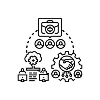 colaborativo comunidad software desarrollo creando compartido soluciones vector
