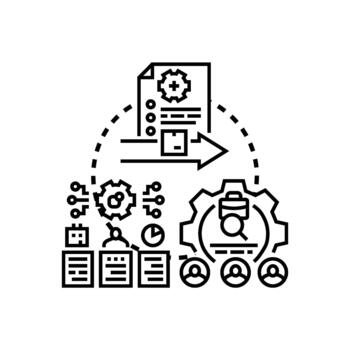 administración estructura desarrollando negocio flujo de trabajo proceso vector