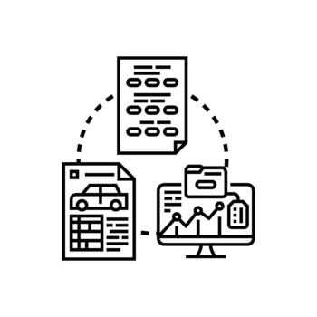 técnico especificación hojas analizando producto datos vector