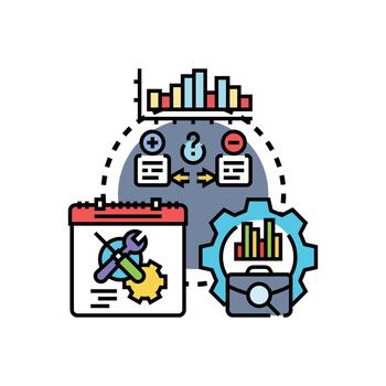 optimizando datos flujo de trabajo proceso y análisis vector