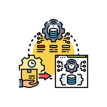 optimizando sistema flujo de trabajo integración mediante proceso automatización vector