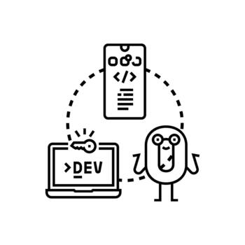 cero error solicitud desarrollo programación concepto vector