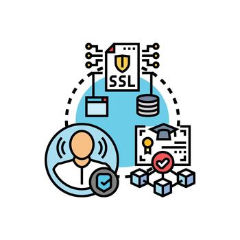 verificado https origen seguridad protocolo concepto vector