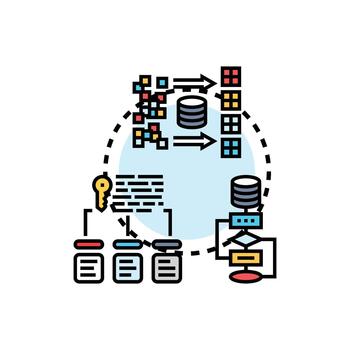 información minería concepto demostración datos Procesando flujo de trabajo vector