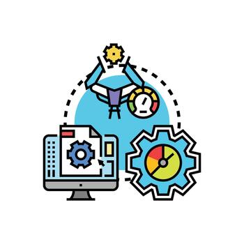 Quick prototyping workflow using innovative development process vector