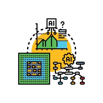 Ai model customization developing intelligence algorithms vector