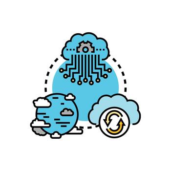 nube informática datos almacenamiento y red concepto vector