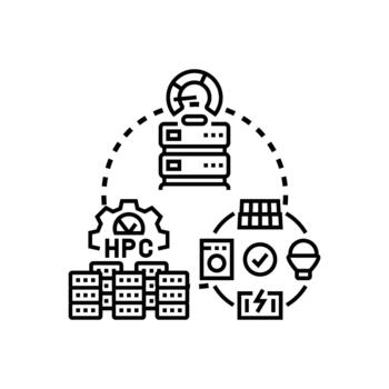 Computing system efficiency assessment measuring performance vector