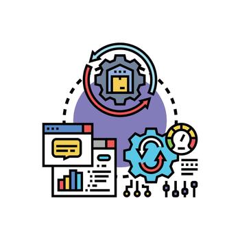 devops operando modelo para software desarrollo vida ciclo vector