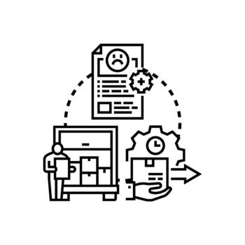 Service request resolution system solving problems vector