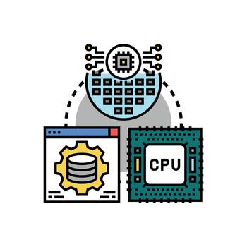 hardware inicialización proceso concepto ilustración vector